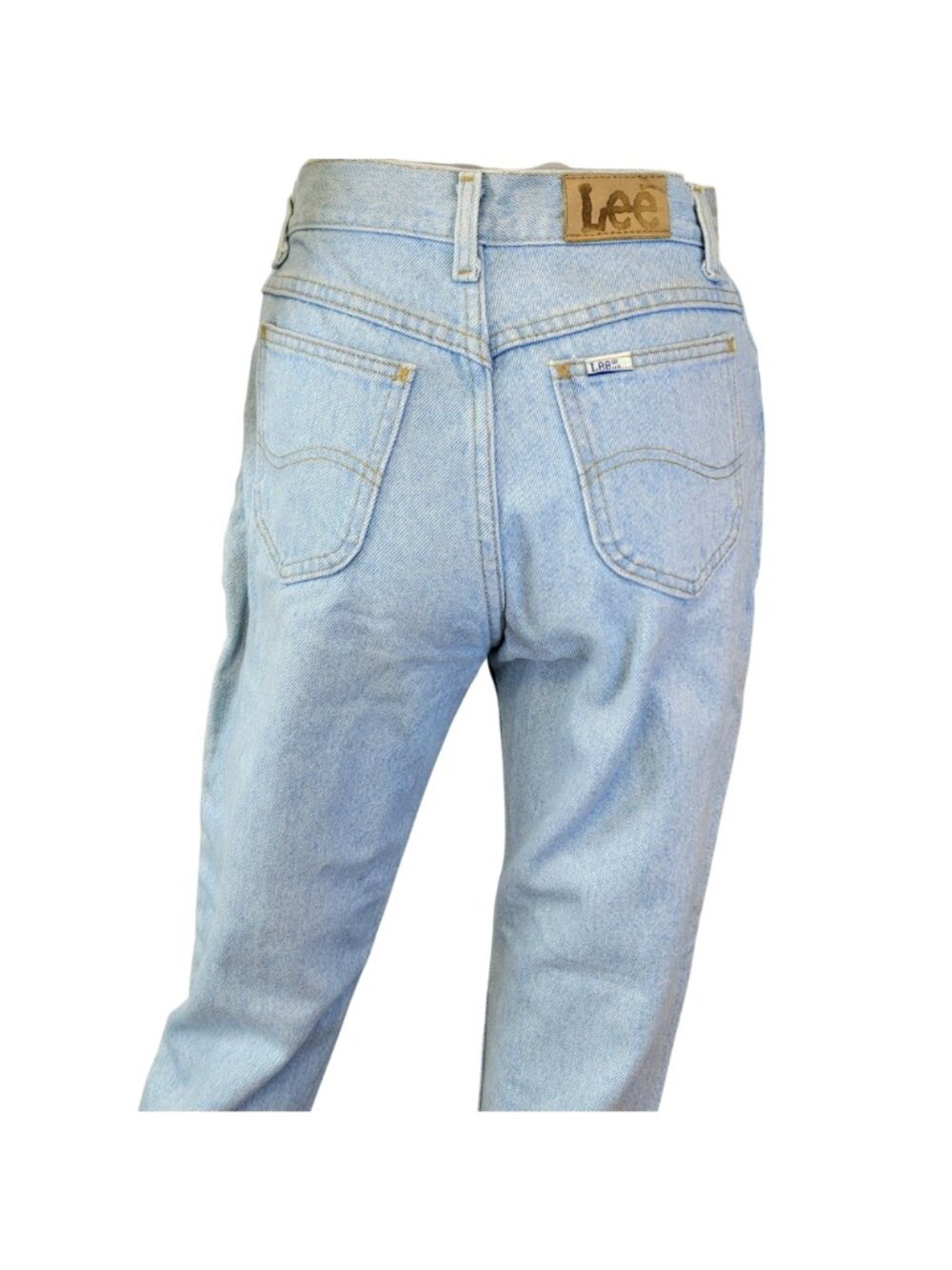 Lee Jeans 27 X 30 Vintage 90s Light Wash Denim High Rise Straight Leg Child 16 - Picture 6 of 16